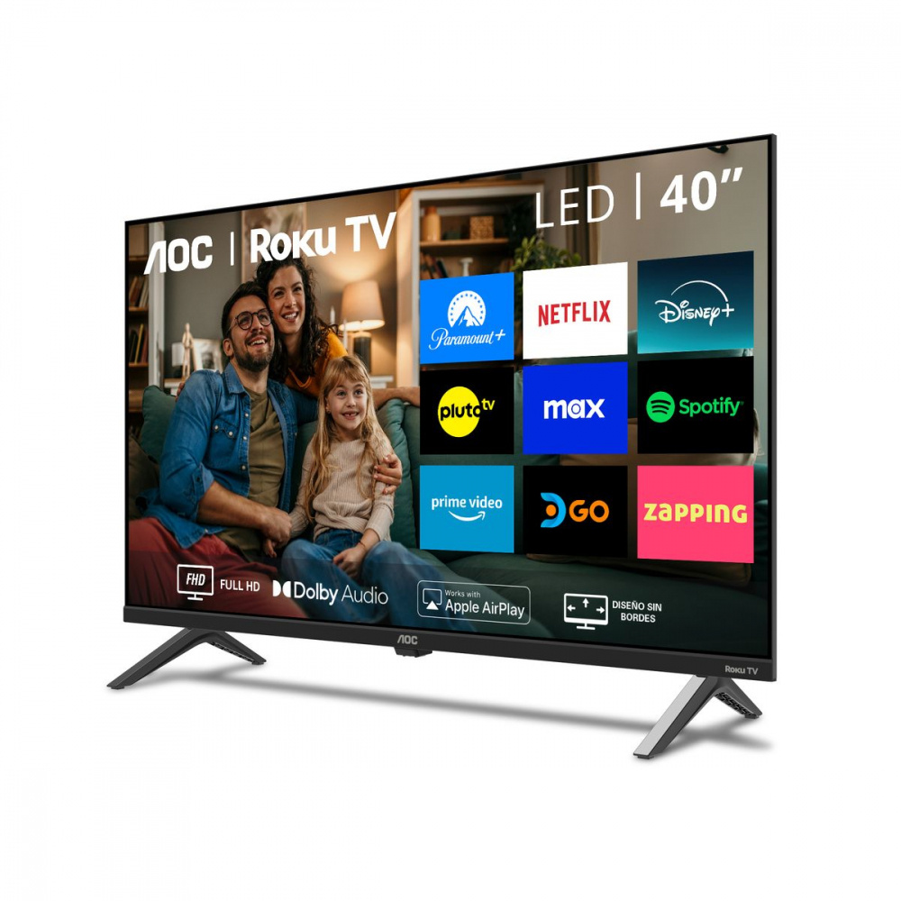 SMART TV AOC 40" FULL HD LCD ROKU TV 3HDMI USB WIFI ETH 40S5045