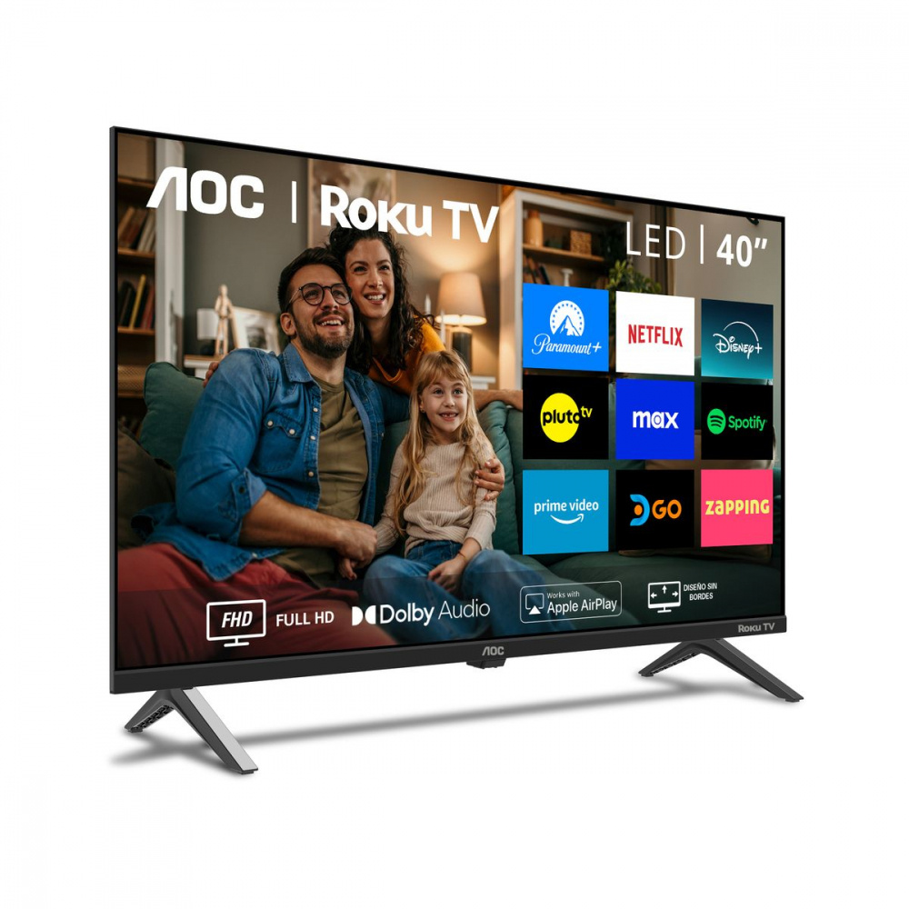 SMART TV AOC 40" FULL HD LCD ROKU TV 3HDMI USB WIFI ETH 40S5045