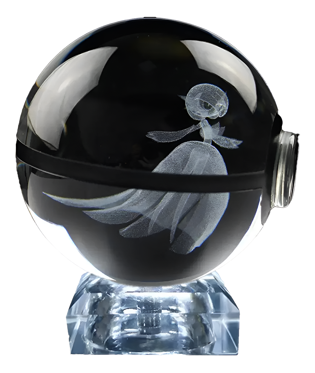 Pokebola De Cristal 3d Pokemon Cristal Varios Modelos Luz Gardevoir