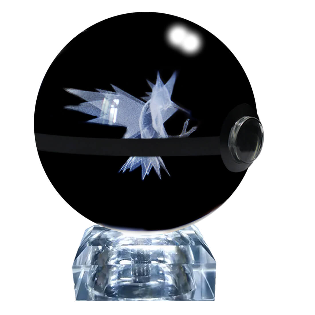 Pokebola De Cristal 3d Pokemon Cristal Varios Modelos Luz Zapdos