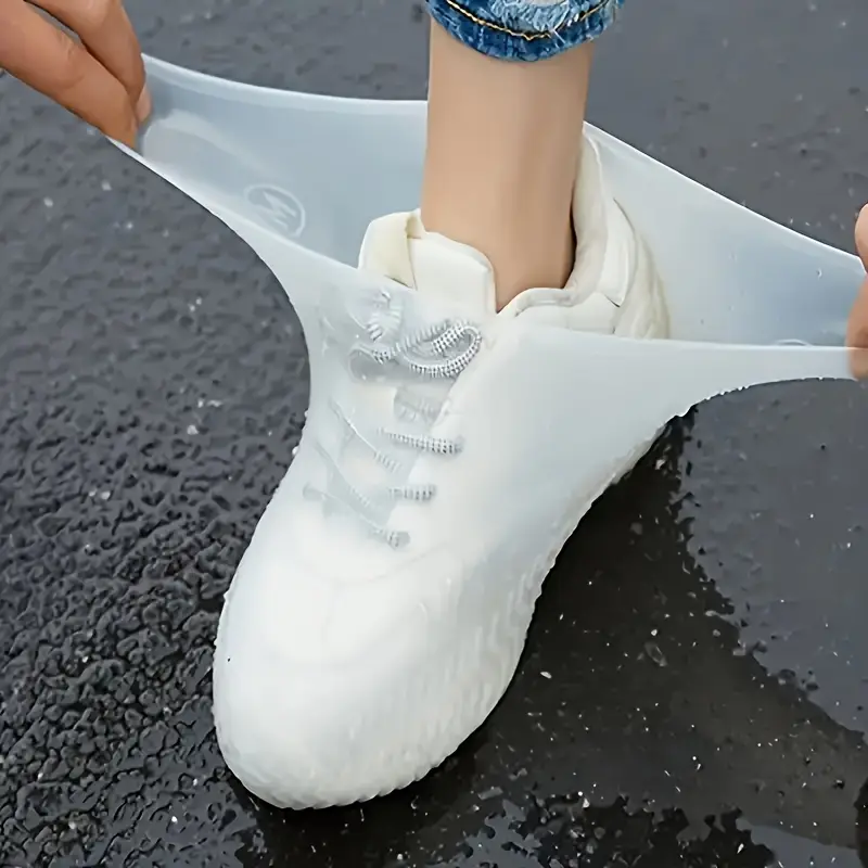 Cubrecalzado Para Lluvia Impermeable de Silicona, Tenis Zapatos y Botas, Protector Antideslizante
