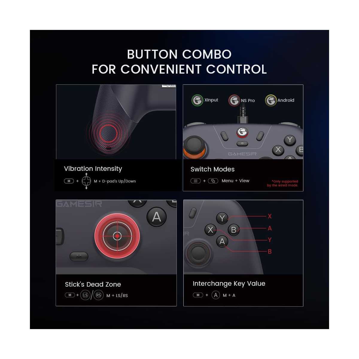 Gamepad Gamesir Nova Lite Hall Effect para PC Steam Switch