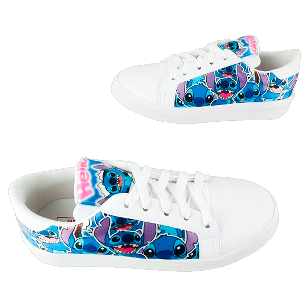 Tenis Stitch Lilo Juvenil Moda Urbano Blancos Cómodos 464-BS