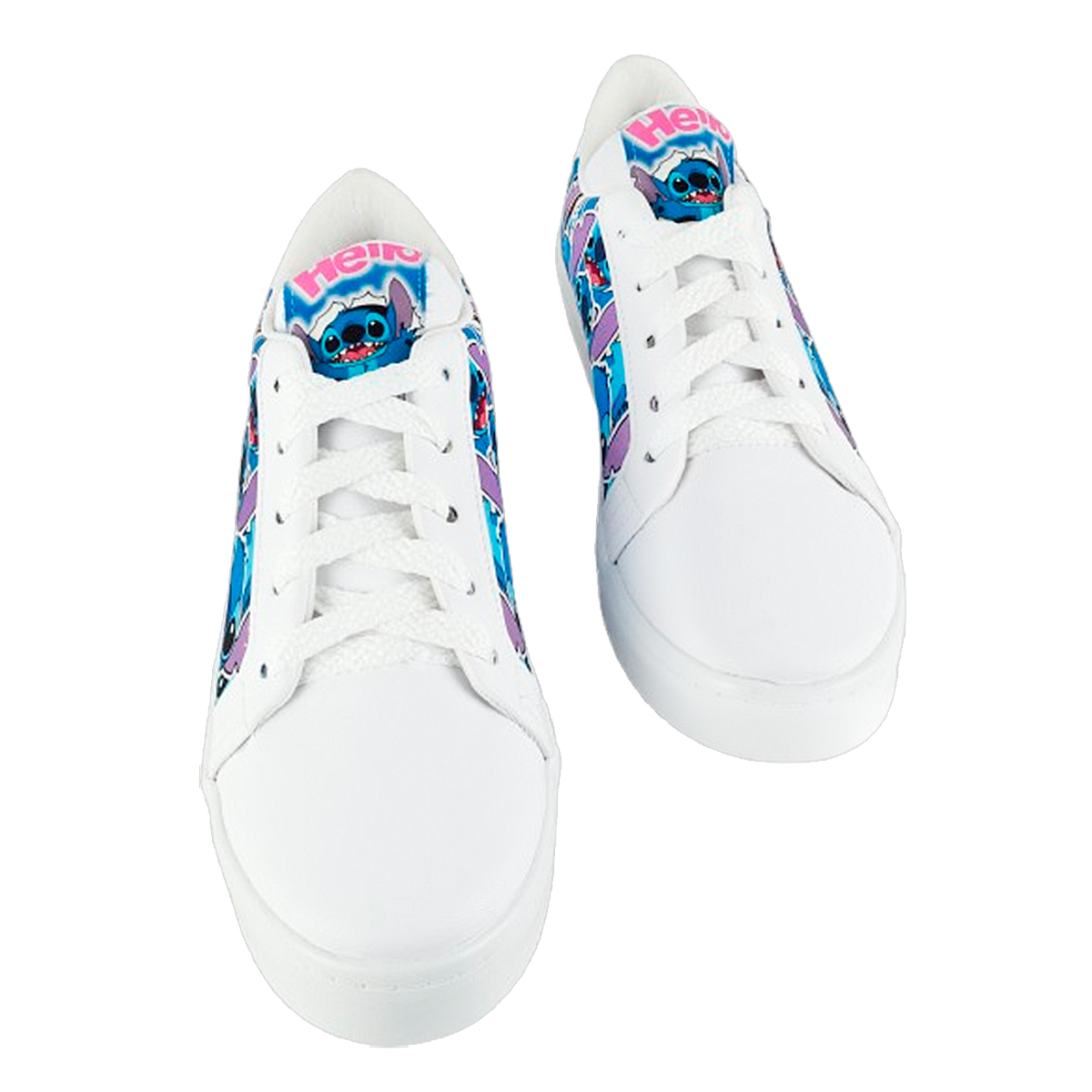Tenis Stitch Lilo Juvenil Moda Urbano Blancos Cómodos 464-BS