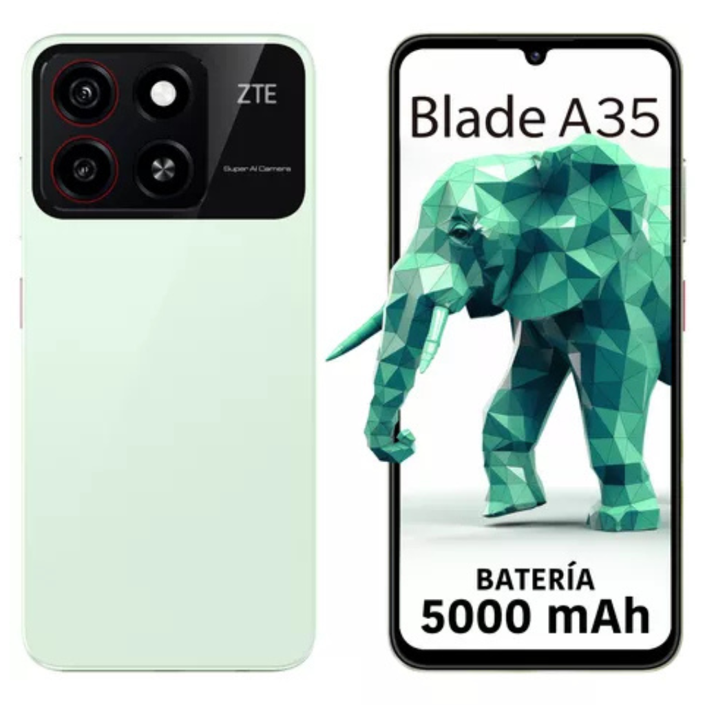 ZTE Blade A35 64GB | 6 GB (2GB + 4GB dinámicos) RAM, Batería 5000mAh, Dual SIM