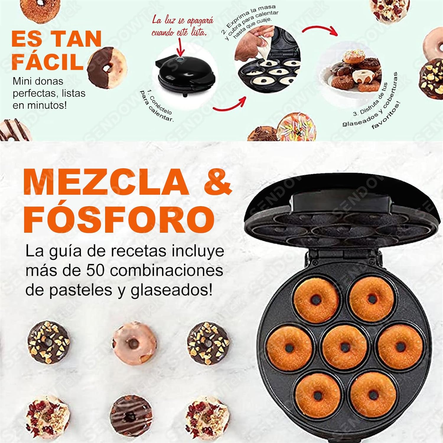 Máquina Para Hacer Desayuno En Casa Con Donas De 110 V