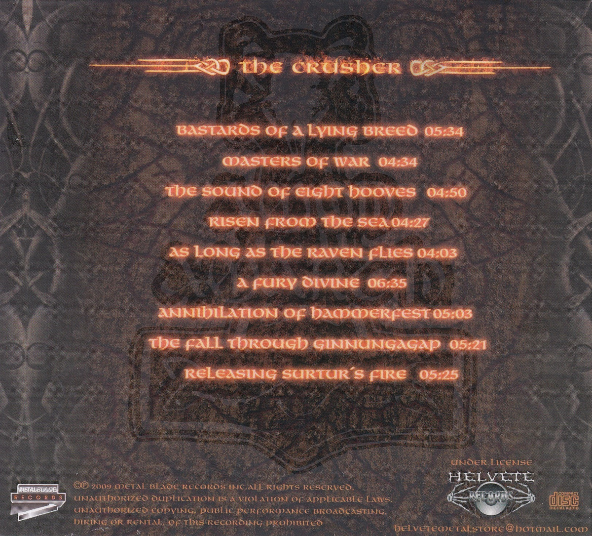 Amon Amarth The Crusher Importado Disco Cd