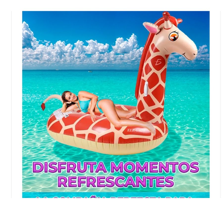 Inflable flotador jirafa gigante para alberca