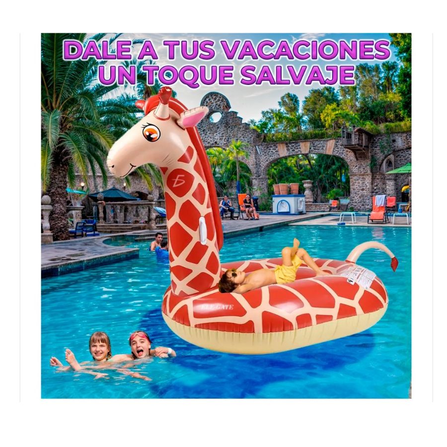 Inflable flotador jirafa gigante para alberca