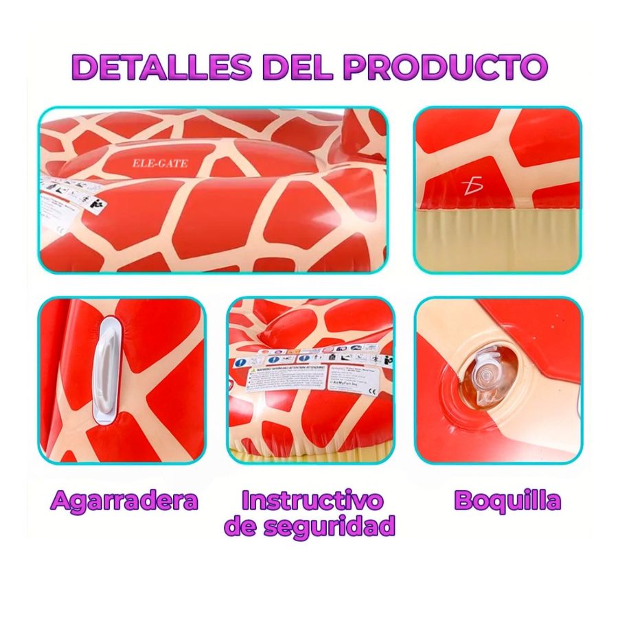 Inflable flotador jirafa gigante para alberca