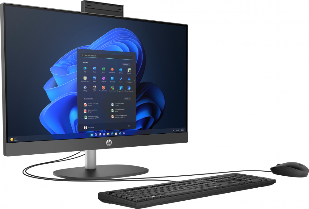 All in One HP ProOne 245 G10, Procesador AMD Ryzen 7 7730U (Hasta 4,5 GHz), Memoria de 16GB DDR4, SSD de 512GB, Pantalla de 23.8" 
