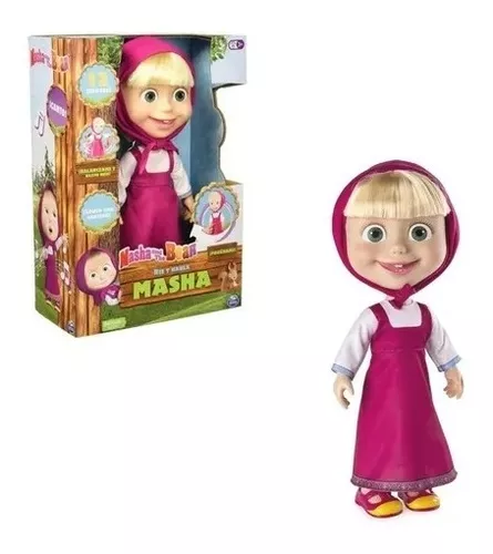 Masha Y El Oso Muñeca Masha Interactiva Ríe y Habla 12 Frases En Español