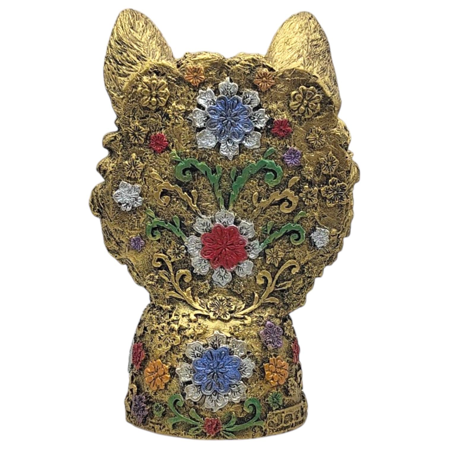 Lobo En Busto 23cm (Dorado)