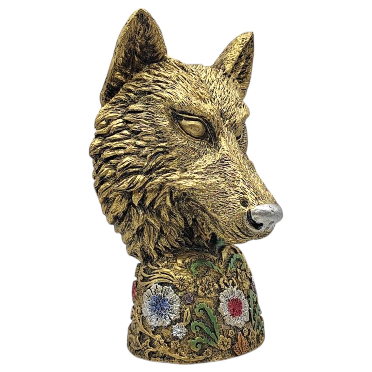 Lobo En Busto 23cm (Dorado)