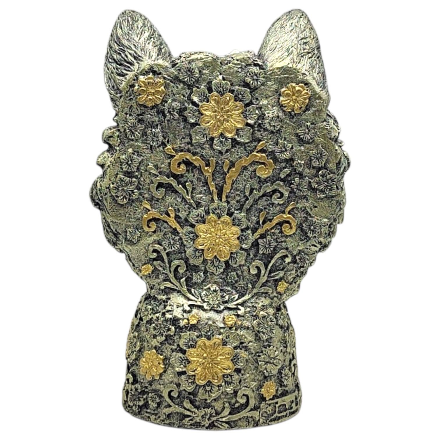 Lobo En Busto 23cm (Plateado) 