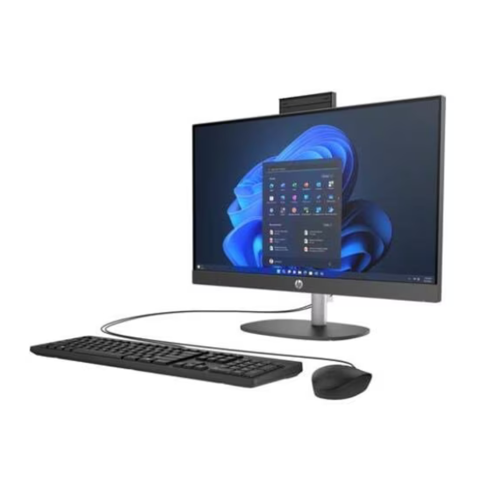 All In One HP ProOne 240 G10: Procesador Intel Core i3 N300 (hasta 3.8 GHz), Memoria de 8GB DDR4, SSD de 256GB, Pantalla de 23.8" LED, Video UHD Graphics, S.O. Windows 11 Home. 
