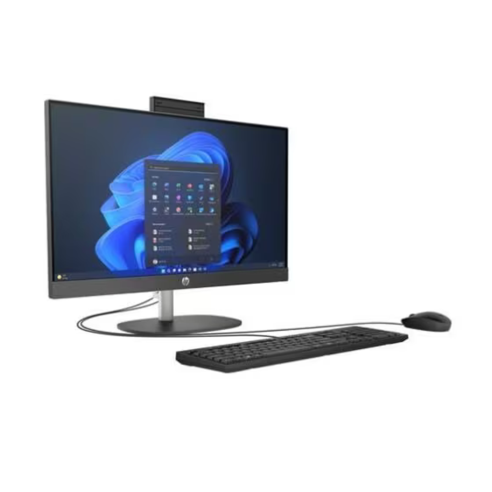 All In One HP ProOne 240 G10: Procesador Intel Core i3 N300 (hasta 3.8 GHz), Memoria de 8GB DDR4, SSD de 256GB, Pantalla de 23.8" LED, Video UHD Graphics, S.O. Windows 11 Home. 