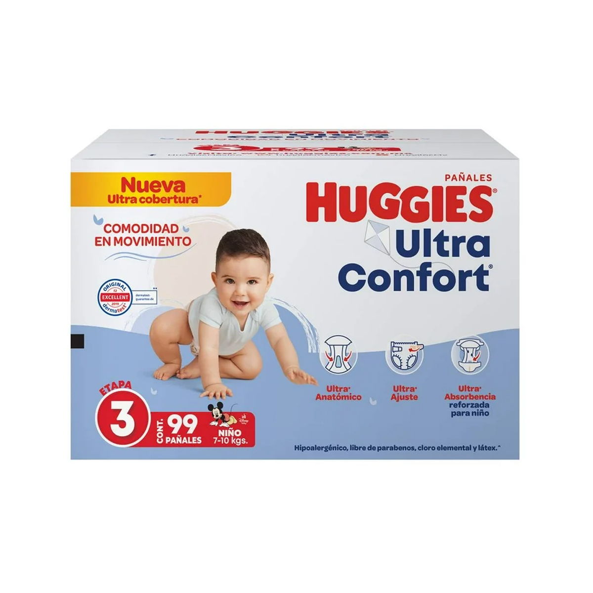 Pañales Huggies Ultraconfort Etapa 3 Niño 99 Pañales