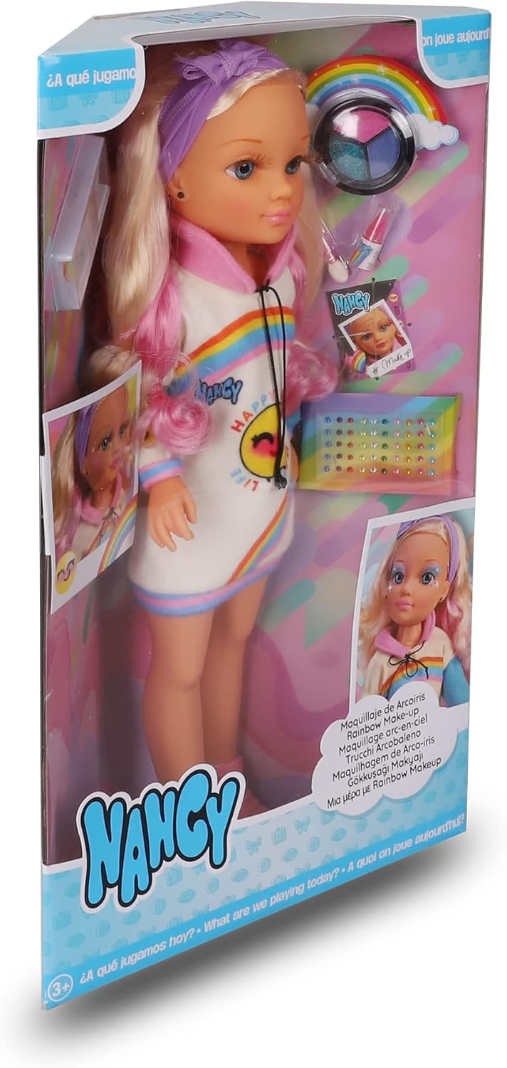 Muñeca Nancy Un Día Con Maquillaje De Arcoiris Famosa