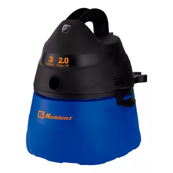 Aspiradora Koblenz Multiusos Seco/Mojado 3 Galones con Accesorios Azul con Negro