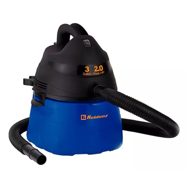 Aspiradora Koblenz Multiusos Seco/Mojado 3 Galones con Accesorios Azul con Negro