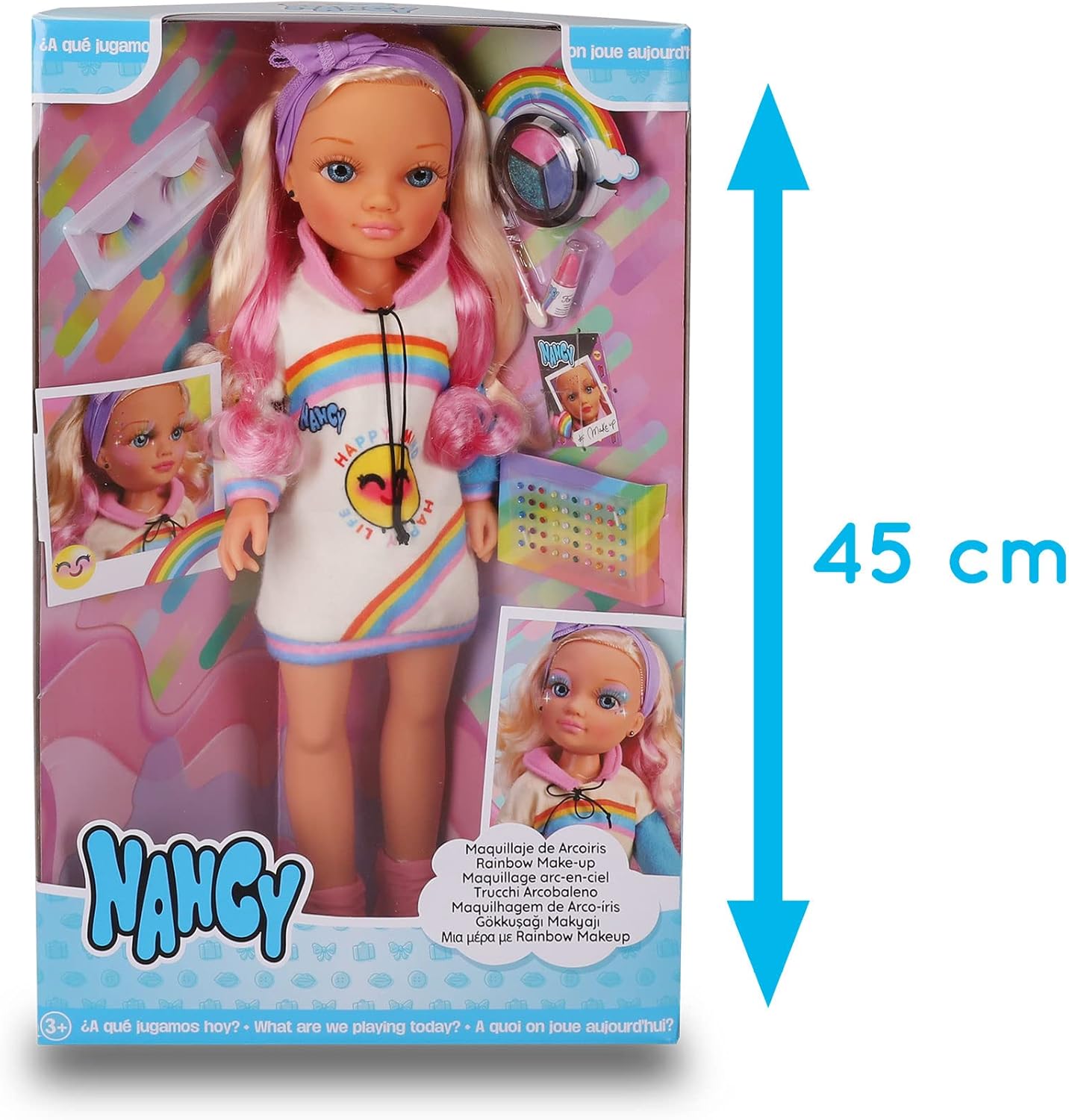 Muñeca Nancy Un Día Con Maquillaje De Arcoiris Famosa