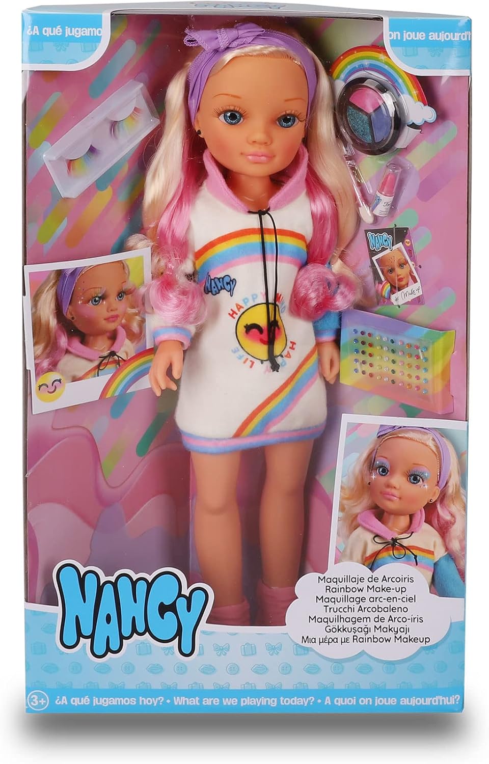 Muñeca Nancy Un Día Con Maquillaje De Arcoiris Famosa