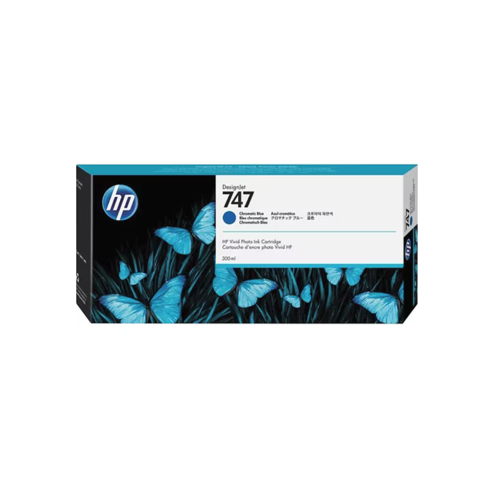 Cartucho HP 747 Azul Cromático, 300ml. 