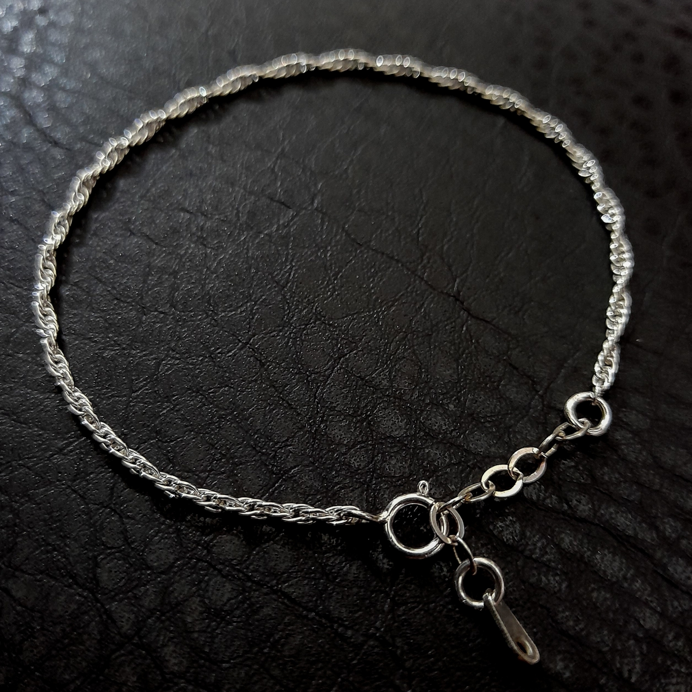 Pulsera cadena Torsal En Plata Ley .925 Ajustable