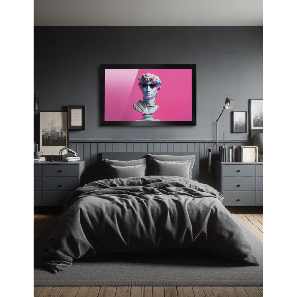 Cuadro Decorativo Diseño Aesthetic Papel Metálico Textura Brillante 89x59 cm