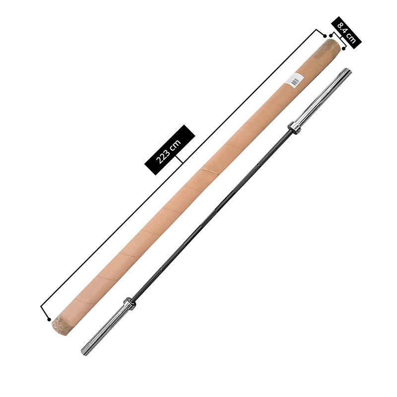 Tayga barra olímpica negra con mangos cromados 