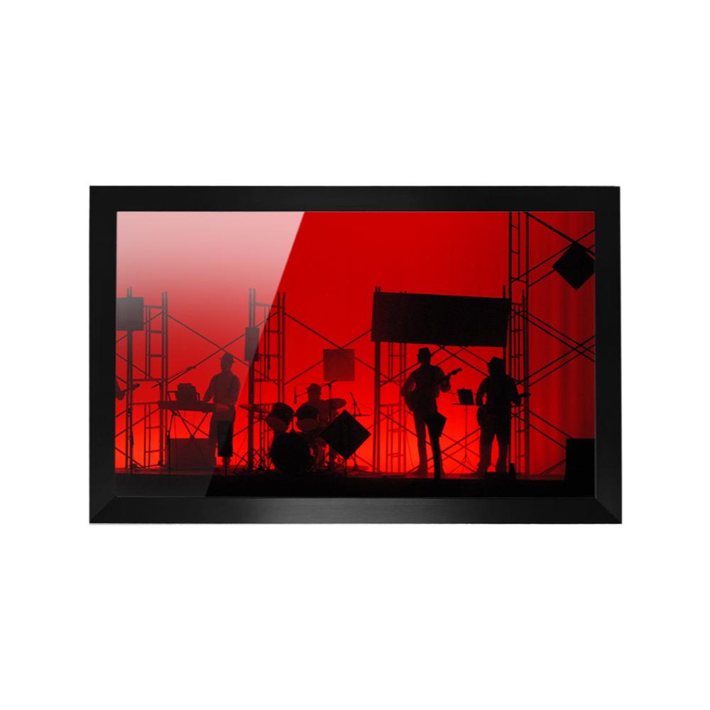 Cuadro Decorativo Diseño Concierto Papel Metálico Textura Brillante 69x49 cm