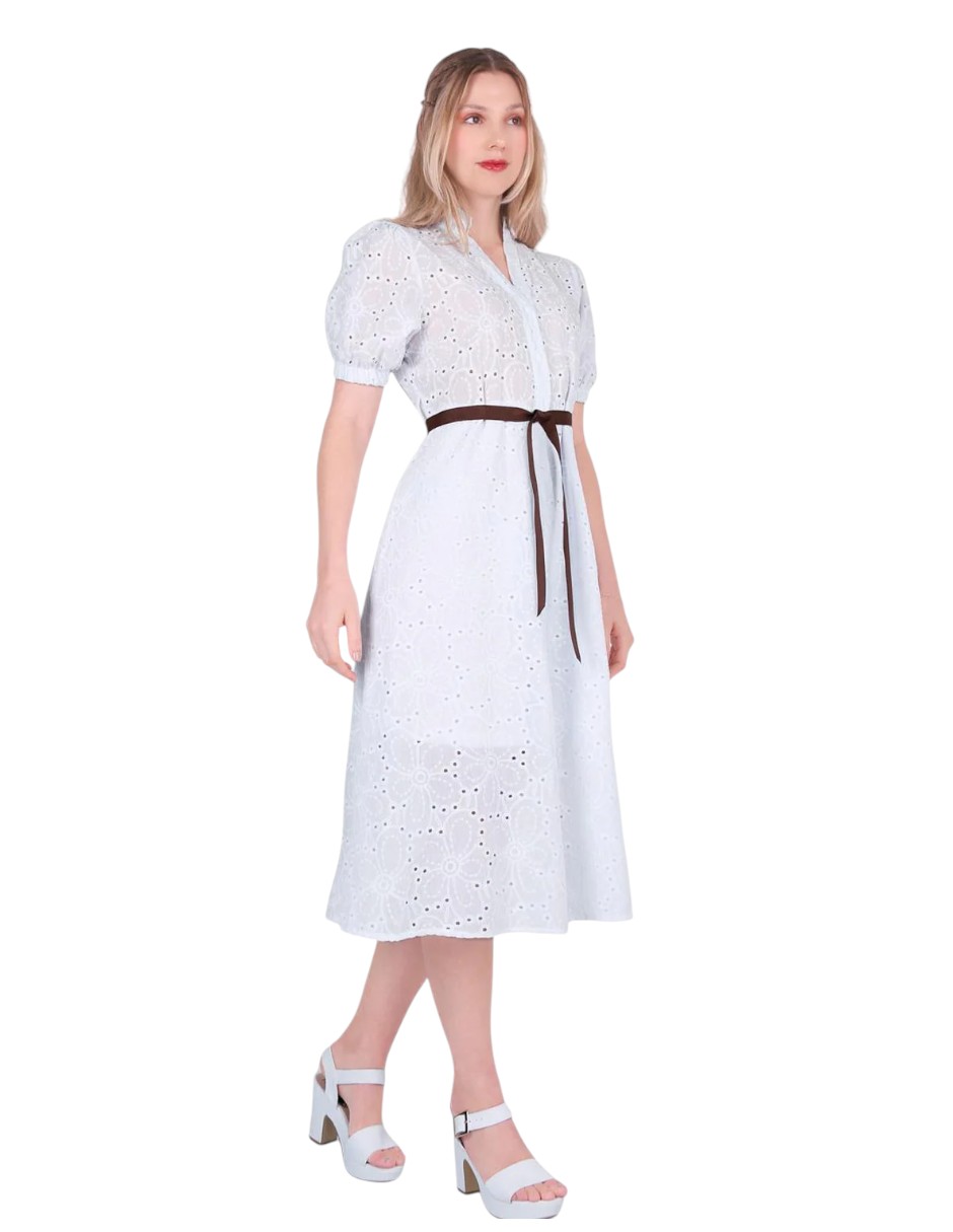 Vestido Mujer Casual Blanco
