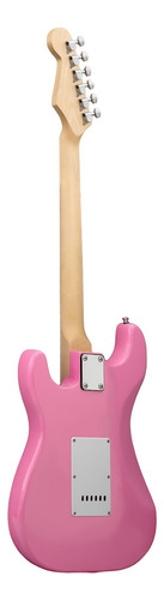 Guitarra Electrica Accesorios Rosa + Amplificador De Regalo 9v 5a Audiotek