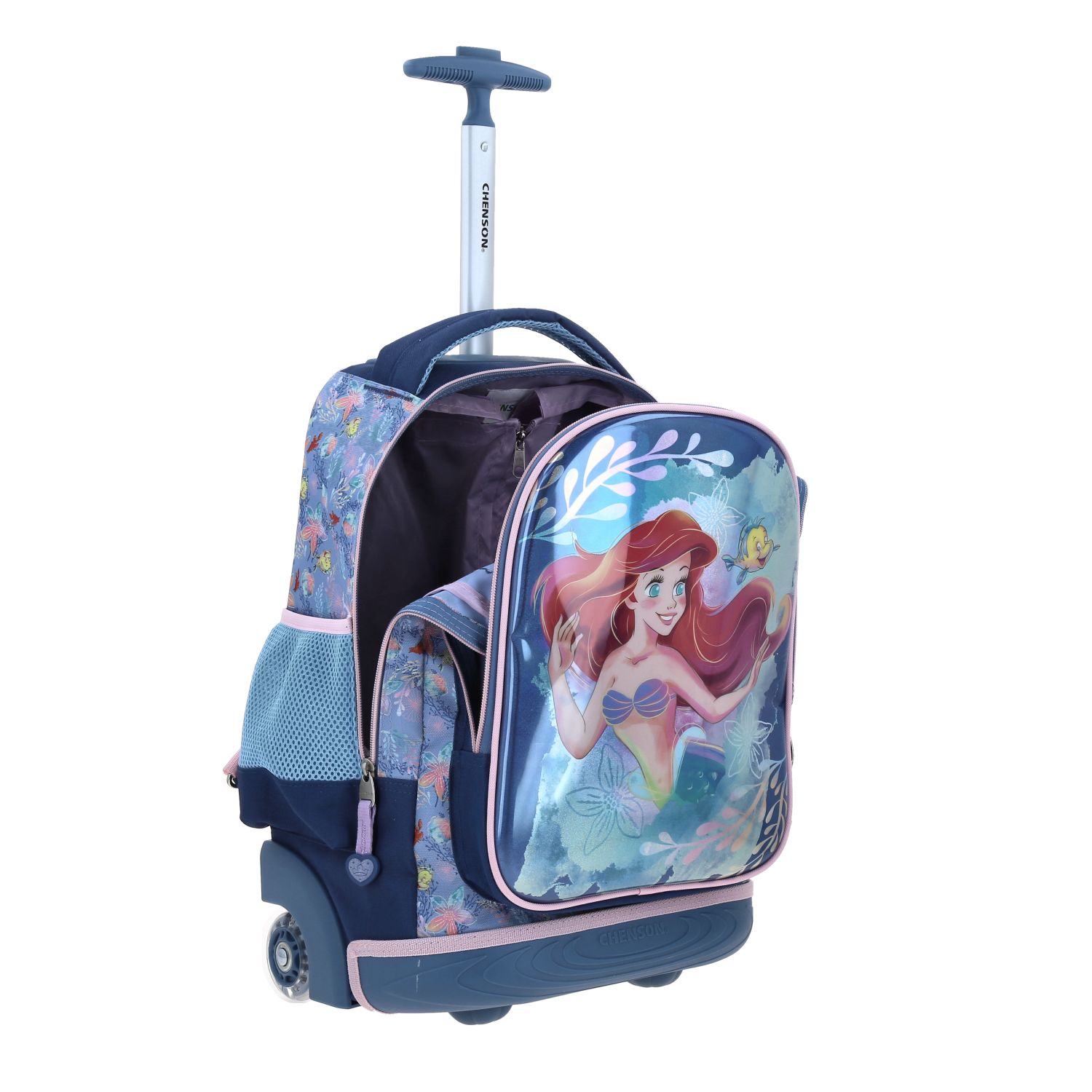 Mochila Chenson Con Ruedas Y Luces Led Disney Princesas Ariel Escolar ...