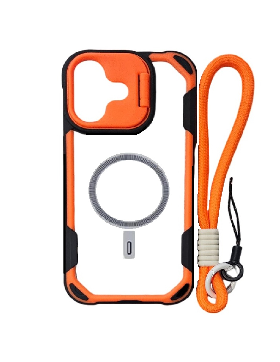 Case Protector Uso Rudo Magnetica Con Correa Y Marco Camara Compatible iPhone 16
