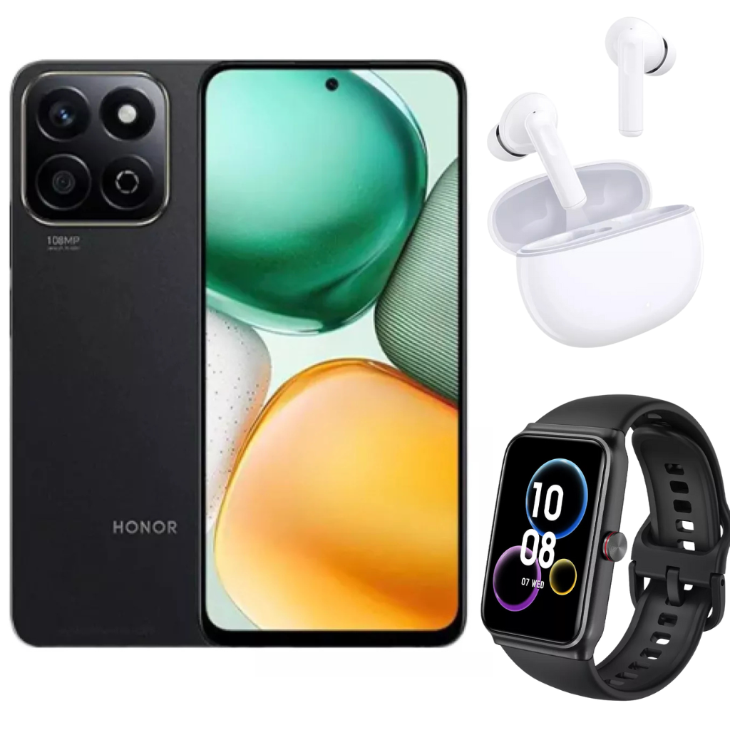 Honor X7c 256gb/8gb Ram Con Smartband Y Audífonos X7 Lite Hasta 38 Horas Batería
