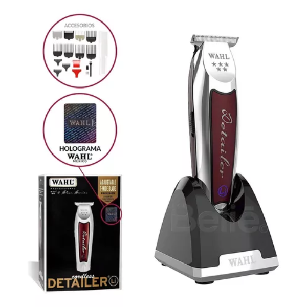 Máquina Wahl  Cordless Detailer Li inalámbrica ideal para dibujos y delineados silver