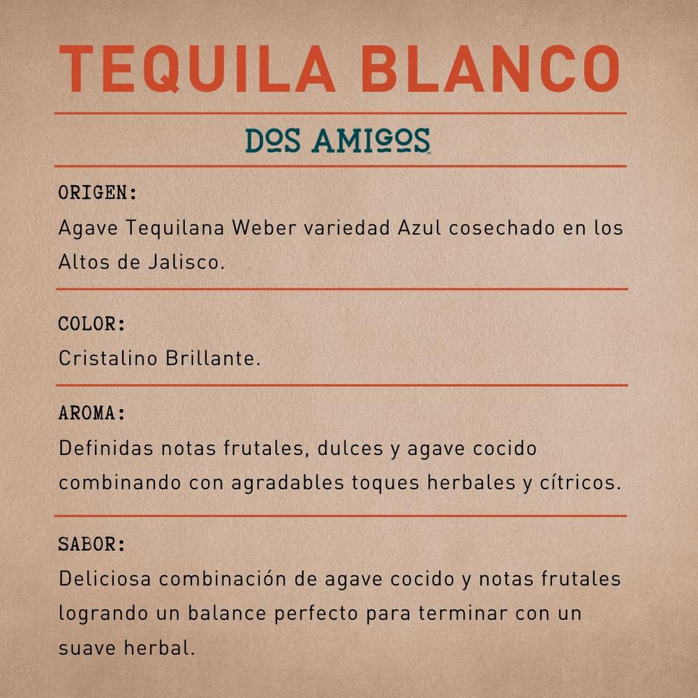 Tequila Dos Amigos Blanco 750ml