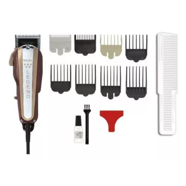 Máquina Wahl Legend 5 Star ideal para grandes cantidades de cabello bordo con dorado