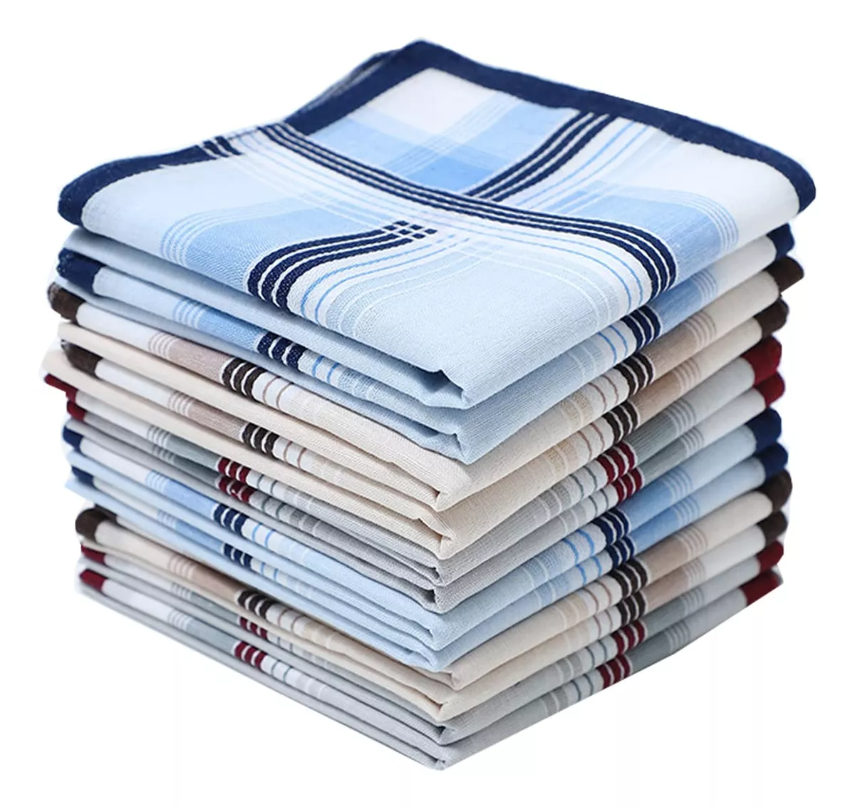 12 Pañuelos De Algodón De 40 Cm Para Hombre