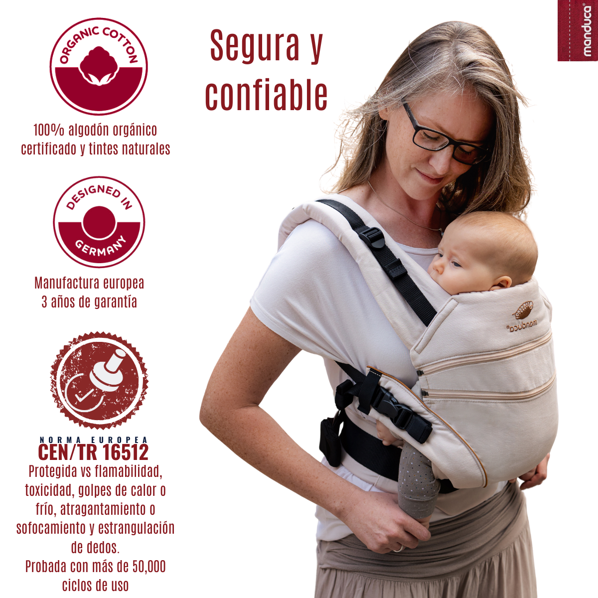Manduca XT Denim Powder Mochila Cangurera Ergonómica portabebés Evolutiva.