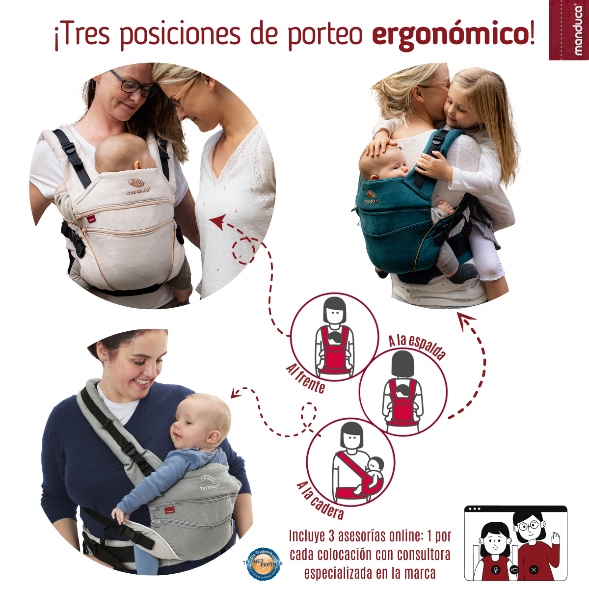 Manduca XT Denim Powder Mochila Cangurera Ergonómica portabebés Evolutiva.