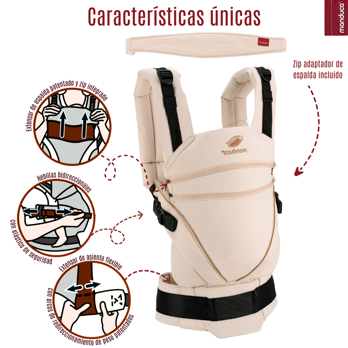 Manduca XT Denim Powder Mochila Cangurera Ergonómica portabebés Evolutiva.