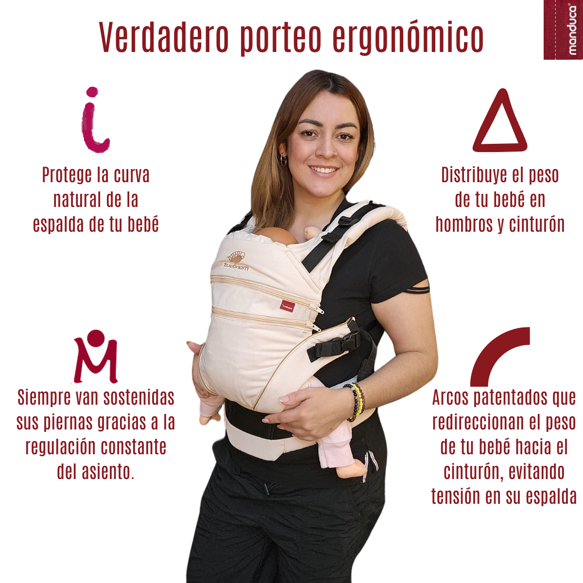 Manduca XT Denim Powder Mochila Cangurera Ergonómica portabebés Evolutiva.