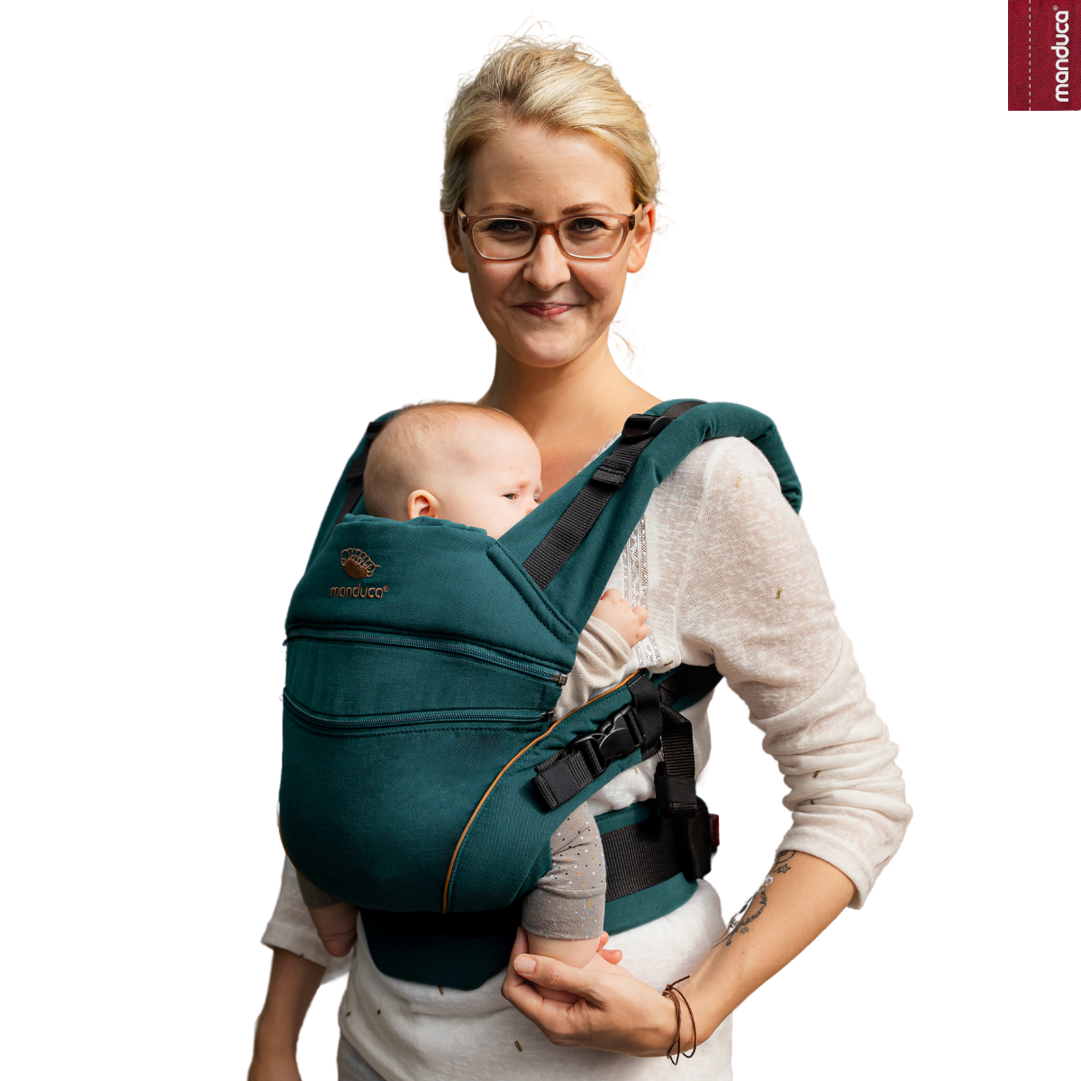 Manduca XT Denim Teal Mochila Cangurera Ergonómica portabebés Evolutiva.