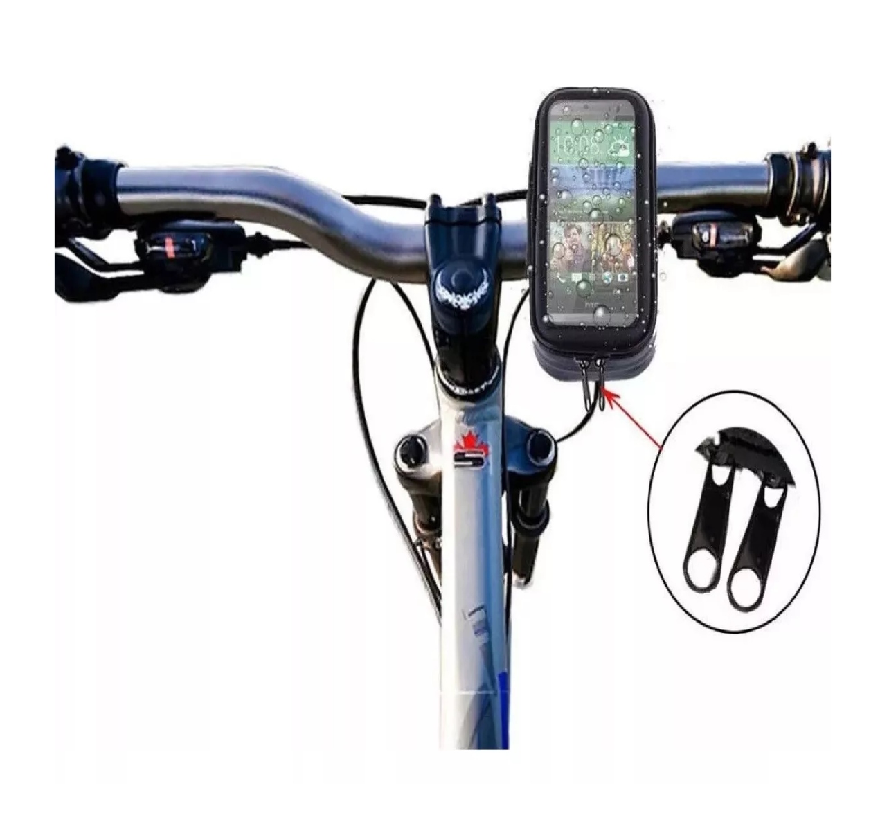 Soporte Base Porta Celular Impermeable Bicicleta Moto Negro ENDY1