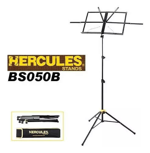Hercules Bs-050b Atril Para Partitura Plegable Con Funda