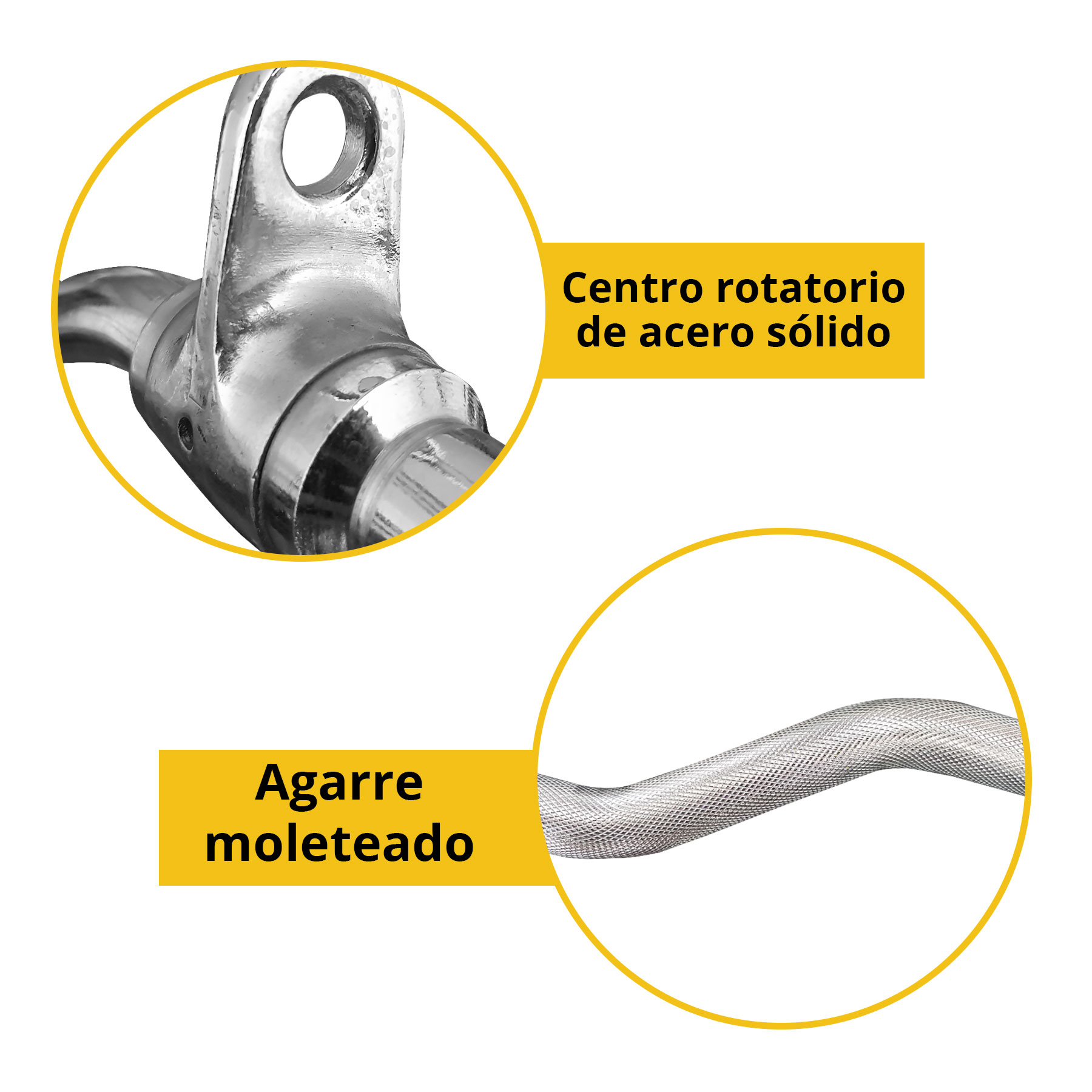 Maneral Agarre Barra Z Tayga corta 74cm para polea 