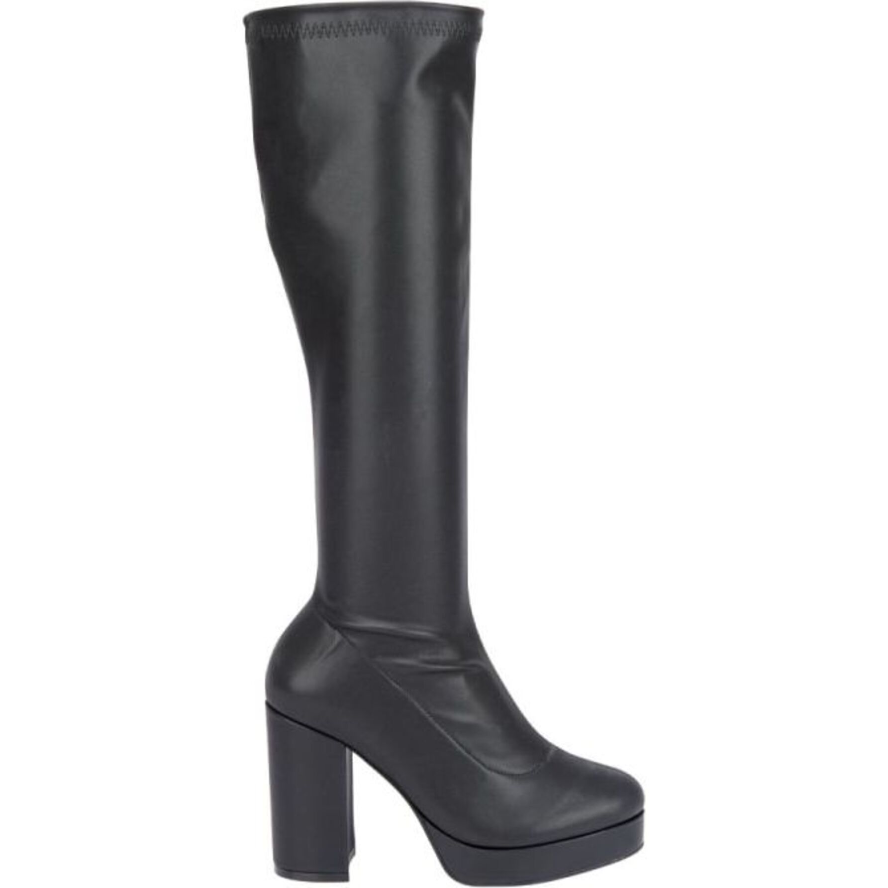 Botas para mujer, altas, stretch, con tacón alto y cierre, acabado napa, marca Sao Paulo, color negro, mod. 1179332